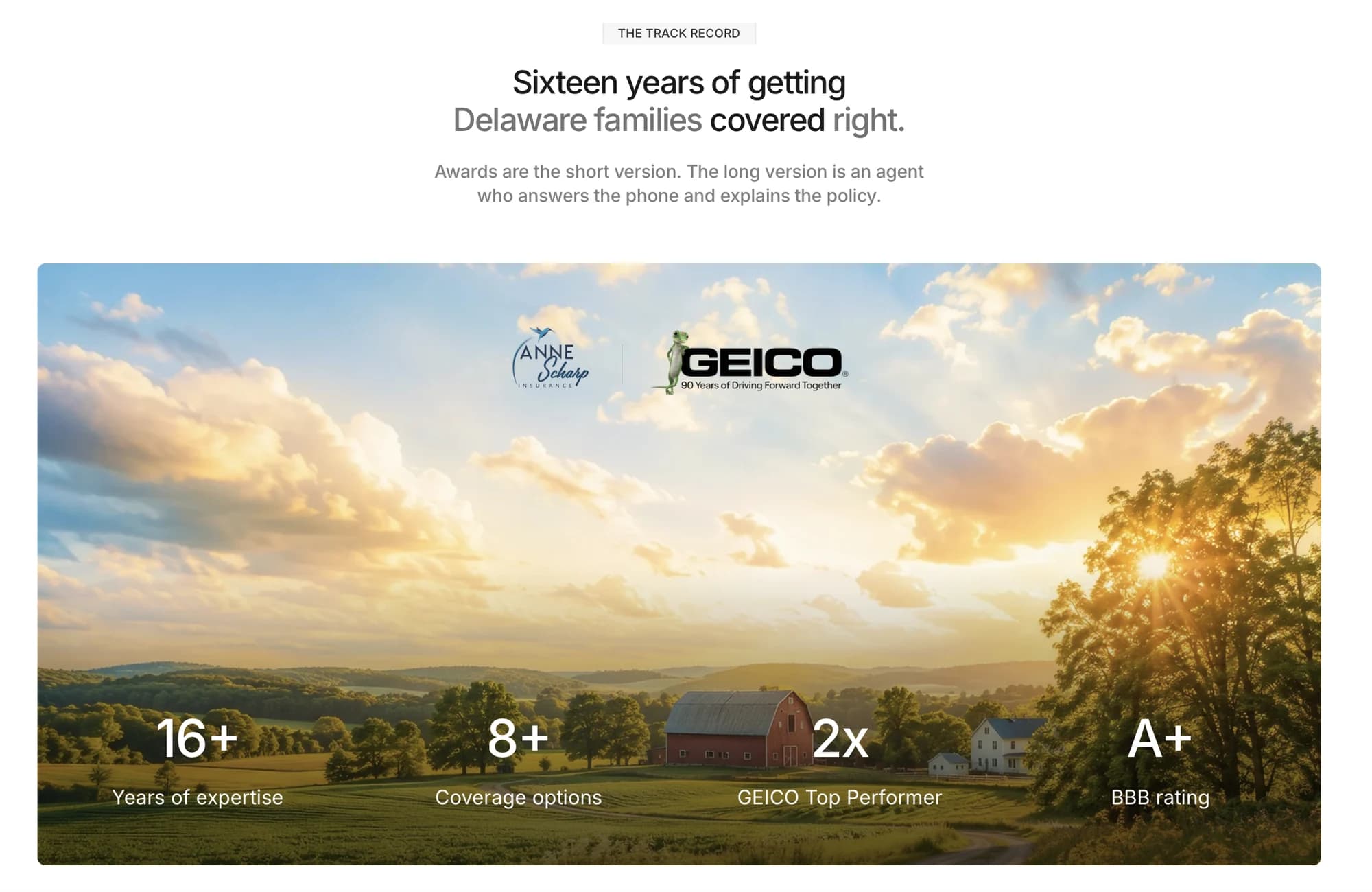 Anne Scharp Insurance: Sixteen years of the agency, put in numbers a reader can check.