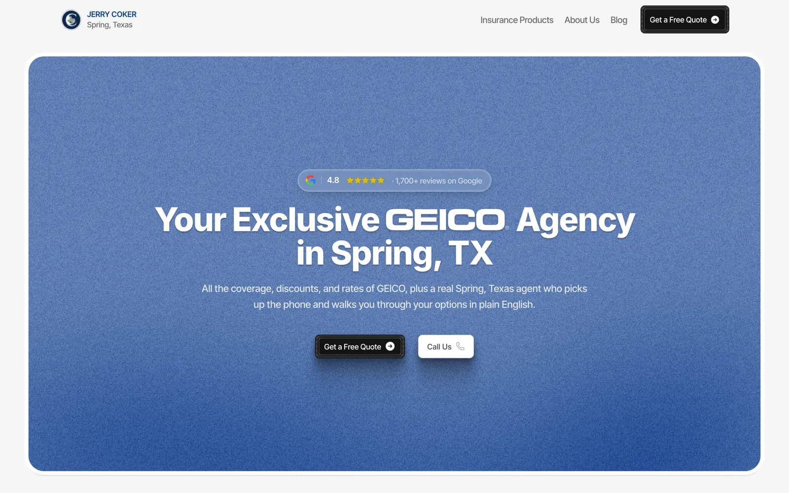 The Coker Insurance Agency homepage